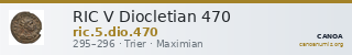 RIC V Diocletian 470 — CANOA