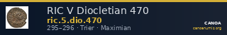 RIC V Diocletian 470 — CANOA