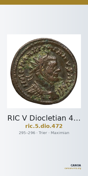 RIC V Diocletian 472 — CANOA
