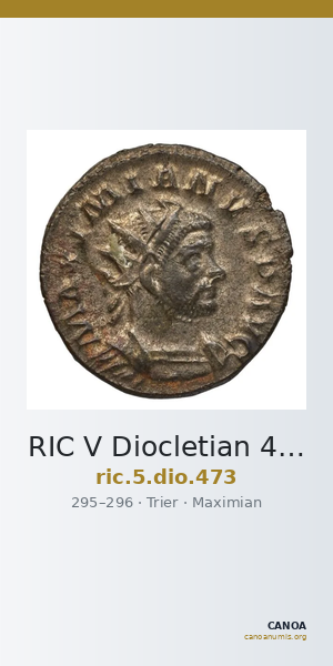 RIC V Diocletian 473 — CANOA