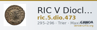 RIC V Diocletian 473 — CANOA