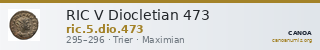 RIC V Diocletian 473 — CANOA