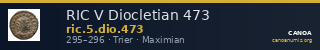 RIC V Diocletian 473 — CANOA