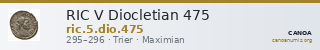 RIC V Diocletian 475 — CANOA