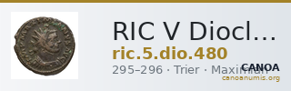 RIC V Diocletian 480 — CANOA