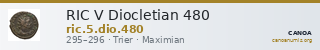 RIC V Diocletian 480 — CANOA