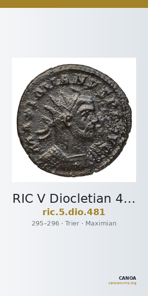 RIC V Diocletian 481 — CANOA