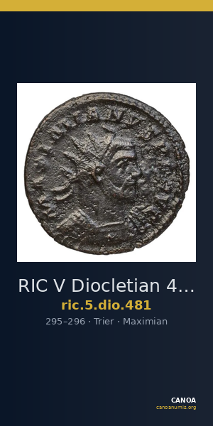 RIC V Diocletian 481 — CANOA