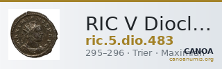 RIC V Diocletian 483 — CANOA