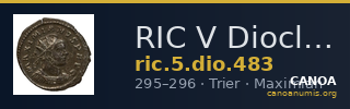RIC V Diocletian 483 — CANOA