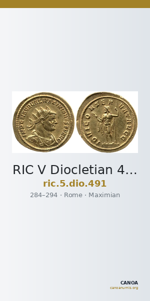 RIC V Diocletian 491 — CANOA