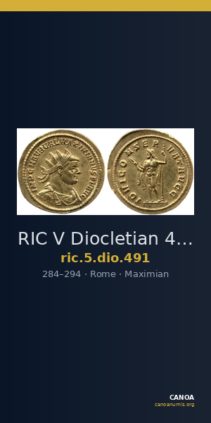 RIC V Diocletian 491 — CANOA