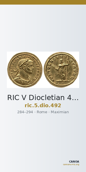 RIC V Diocletian 492 — CANOA
