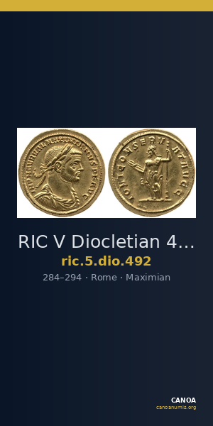 RIC V Diocletian 492 — CANOA
