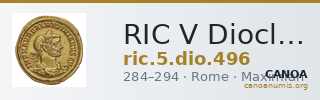 RIC V Diocletian 496 — CANOA