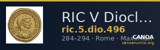 RIC V Diocletian 496 — CANOA