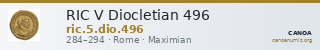 RIC V Diocletian 496 — CANOA
