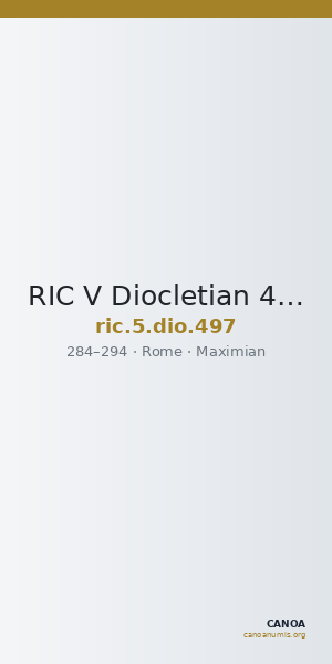 RIC V Diocletian 497 — CANOA