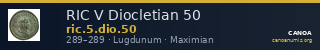 RIC V Diocletian 50 — CANOA