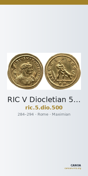 RIC V Diocletian 500 — CANOA