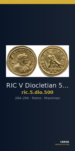 RIC V Diocletian 500 — CANOA