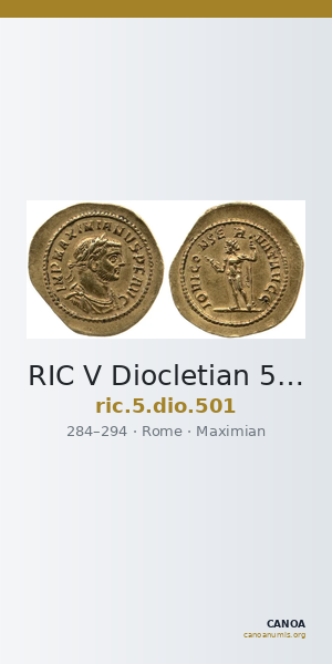 RIC V Diocletian 501 — CANOA