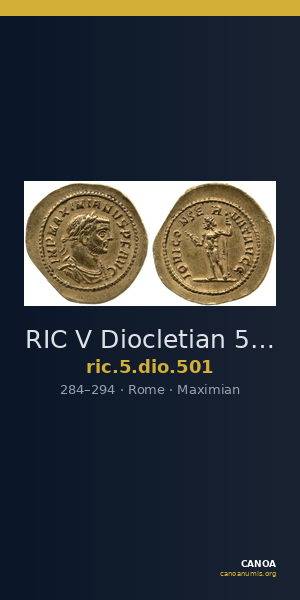 RIC V Diocletian 501 — CANOA