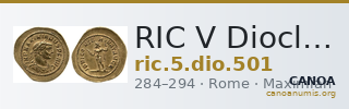 RIC V Diocletian 501 — CANOA
