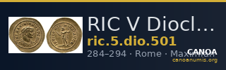 RIC V Diocletian 501 — CANOA