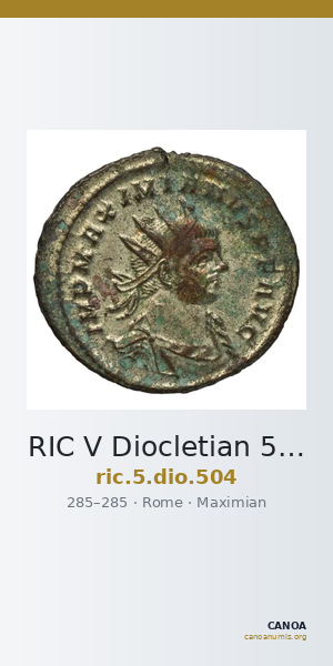 RIC V Diocletian 504 — CANOA