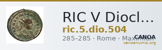 RIC V Diocletian 504 — CANOA