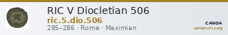 RIC V Diocletian 506 — CANOA