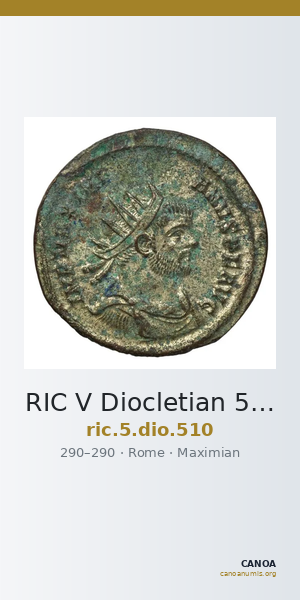 RIC V Diocletian 510 — CANOA