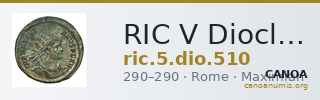 RIC V Diocletian 510 — CANOA