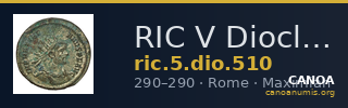 RIC V Diocletian 510 — CANOA