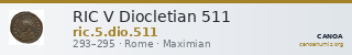RIC V Diocletian 511 — CANOA