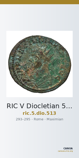 RIC V Diocletian 513 — CANOA