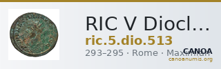 RIC V Diocletian 513 — CANOA