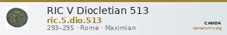 RIC V Diocletian 513 — CANOA