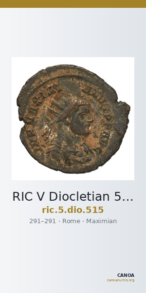 RIC V Diocletian 515 — CANOA