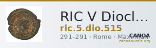 RIC V Diocletian 515 — CANOA