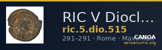 RIC V Diocletian 515 — CANOA
