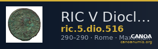 RIC V Diocletian 516 — CANOA