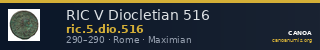 RIC V Diocletian 516 — CANOA