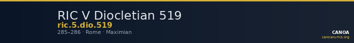 RIC V Diocletian 519 — CANOA
