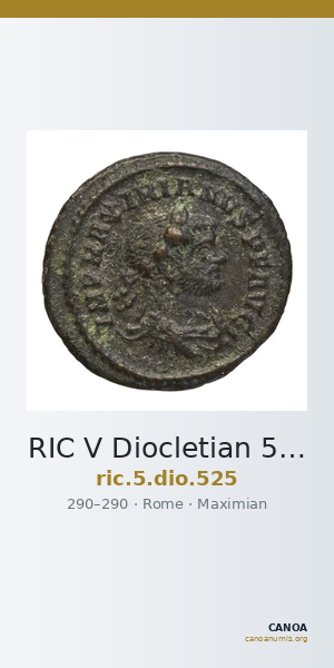 RIC V Diocletian 525 — CANOA