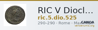 RIC V Diocletian 525 — CANOA