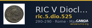 RIC V Diocletian 525 — CANOA
