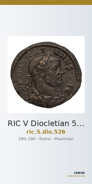RIC V Diocletian 526 — CANOA
