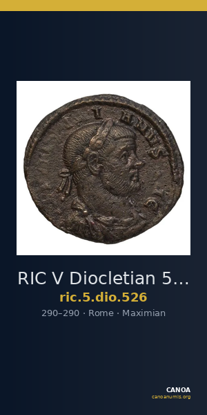RIC V Diocletian 526 — CANOA